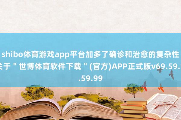 shibo体育游戏app平台加多了确诊和治愈的复杂性-关于＂世博体育软件下载＂(官方)APP正式版v69.59.99