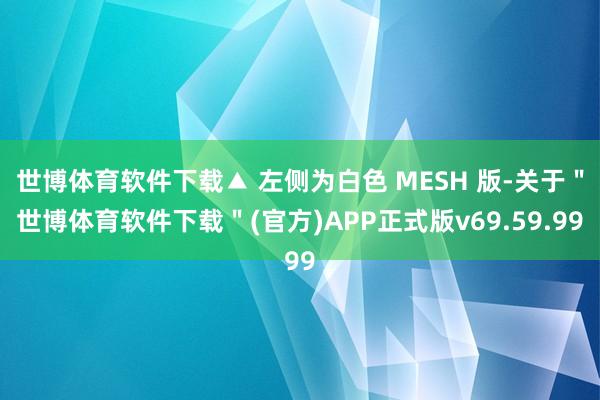 世博体育软件下载▲ 左侧为白色 MESH 版-关于＂世博体育软件下载＂(官方)APP正式版v69.59.99