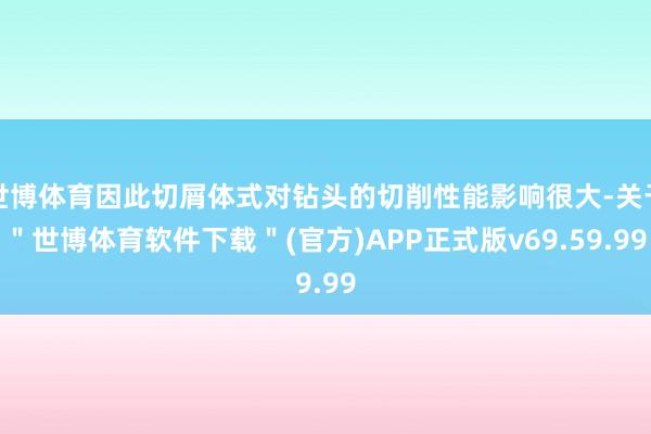 世博体育因此切屑体式对钻头的切削性能影响很大-关于＂世博体育软件下载＂(官方)APP正式版v69.59.99