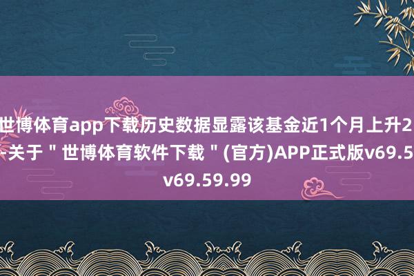世博体育app下载历史数据显露该基金近1个月上升2.55%-关于＂世博体育软件下载＂(官方)APP正式版v69.59.99