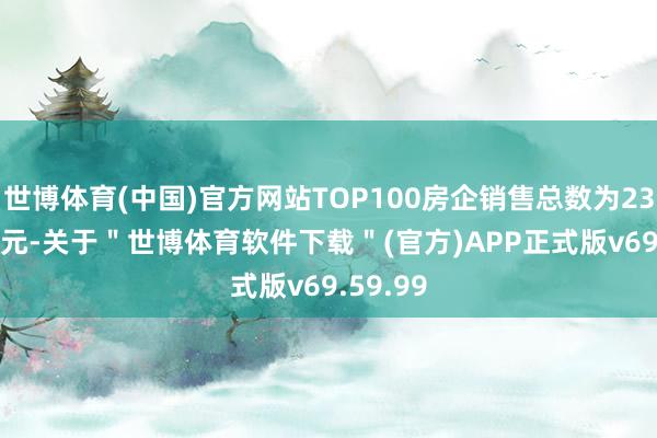 世博体育(中国)官方网站TOP100房企销售总数为2350.3亿元-关于＂世博体育软件下载＂(官方)APP正式版v69.59.99