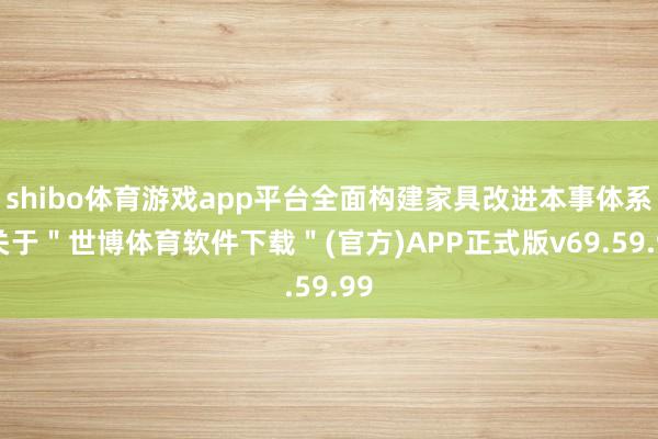 shibo体育游戏app平台全面构建家具改进本事体系-关于＂世博体育软件下载＂(官方)APP正式版v69.59.99